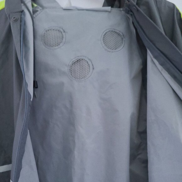 COLEMAN RAIN JACKET- MENS XL/2XL | GRAY & NEON YELLOW | WORKWEAR + GORPCORE - Picture 4 of 11